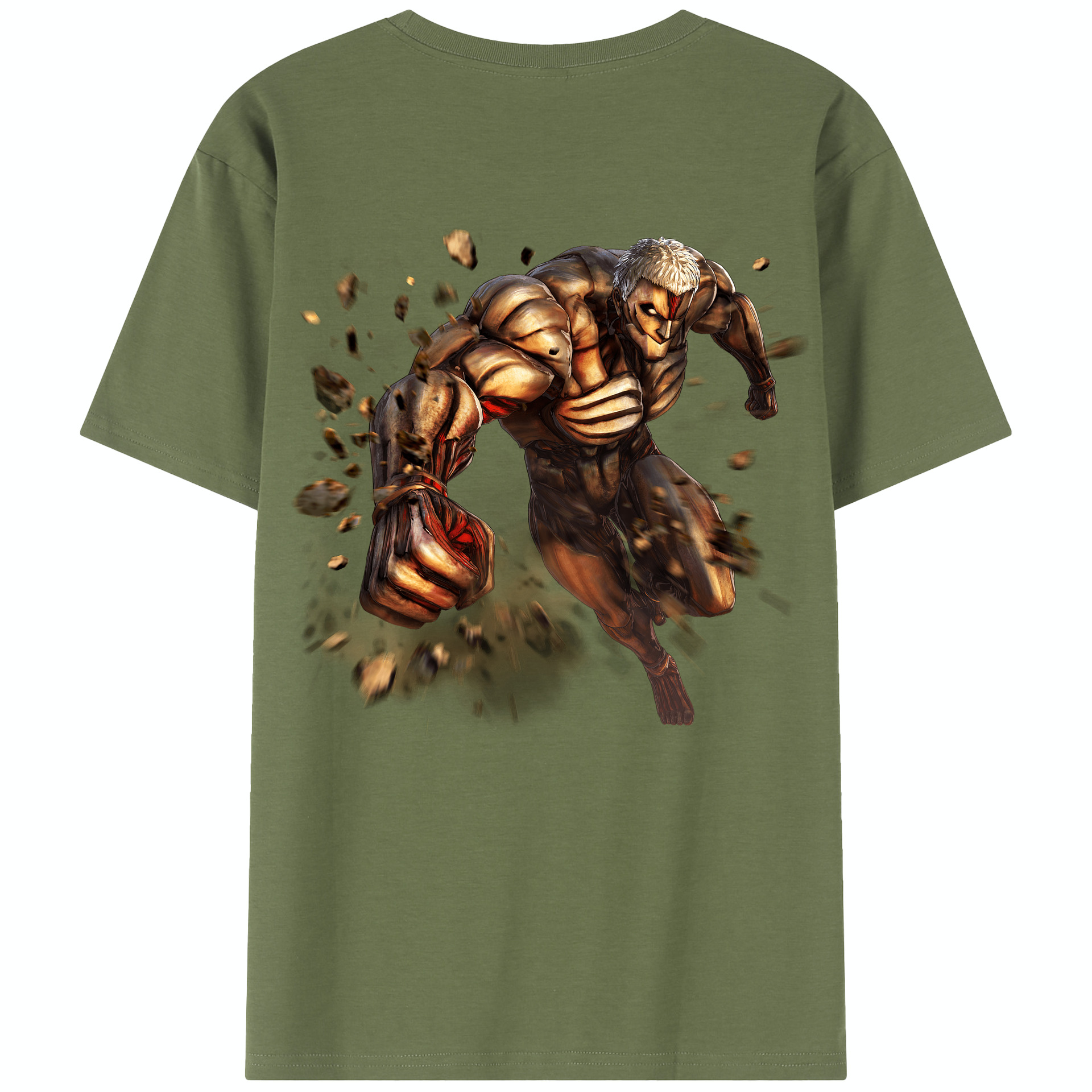 （画像用） 進撃の巨人 Attack on Titan 綿100％半袖Tシャツ（背面プリント）